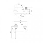 Смеситель для ванны IDDIS Twist с управлением Push Control (TWISBBTi02WA)