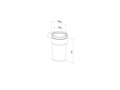 Стакан для зубных щеток IDDIS Petite нержавеющая сталь, золото матовое (PETG0SGi45)