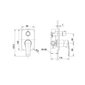 Встраиваемый смеситель с двумя выходами IDDIS Ray черный матовый (RAYBL00i67)