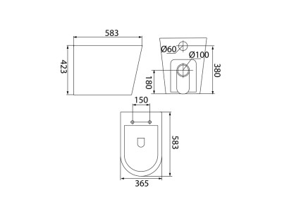 Унитаз приставной IDDIS Calipso Rimless (CALRDSEi26)