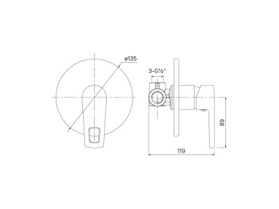 Смеситель для душа IDDIS Runo (RUNSB00i66)