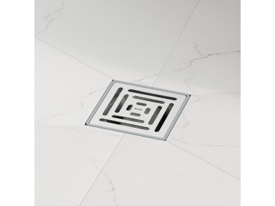 Трап душевой IDDIS Перфекс (Perfex) сифон 360, комбинированный затвор, 10х10см, хром (980DS10SB4CDZ)