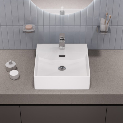 Умывальник накладной/подвесной, белый глянцевый, Bild, IDDIS, BILWS42i27