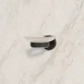 Мыльница, черный матовый, матовое стекло, сплав металлов, Sena, IDDIS, SENSBG0i42