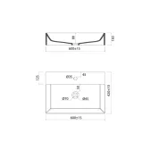 Умывальник накладной/подвесной, белый глянцевый, Bild, IDDIS, BILWS60i27