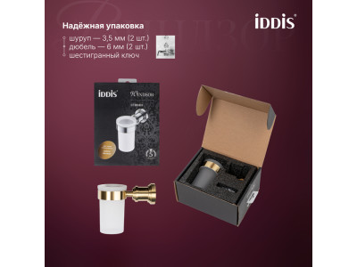 Стакан одинарный IDDIS Виндзор (Windsor) матовое стекло, золото матовое (WINMGG1i45)