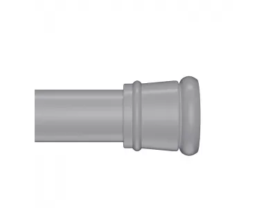 Карниз для ванной комнаты IDDIS Elegante 110-200 см, серый матовый (SRC0120i14)
