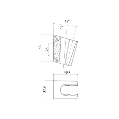 Держатель для лейки черный 080 IDDIS Shower Holder (080BL00i53)