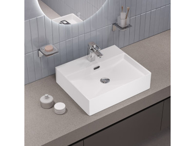 Умывальник накладной/подвесной, белый глянцевый, Bild, IDDIS, BILWS50i27