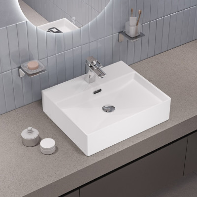 Умывальник накладной/подвесной, белый глянцевый, Bild, IDDIS, BILWS50i27