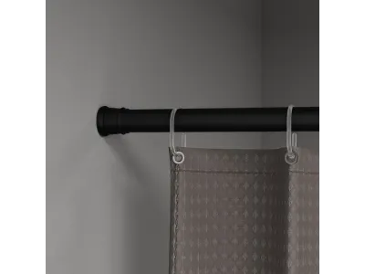 Карниз для ванной комнаты IDDIS Elegante 110-200 см, черный матовый (SRB0120i14)