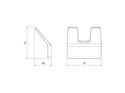 Крючок двойной IDDIS Slide сплав металлов, белый матовый (SLIWT20i41)
