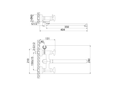 Смеситель для ванны с длинным изливом IDDIS Acros (ACRSBL2i10WA)