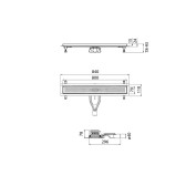 Лоток душевой IDDIS Perfex сифон 360, комбинированный затвор, перфорированная решетка, 800мм, золото (975B8MG20DZ)