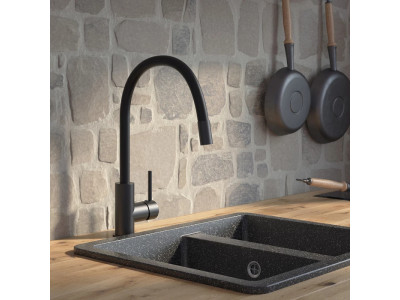 Смеситель для кухни IDDIS Kitchen 360 черный матовый (K36BLJ0i05)