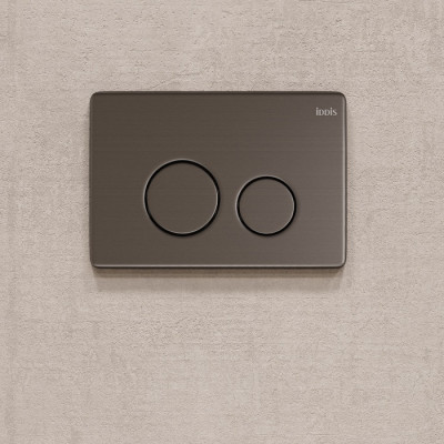 Смывная клавиша Unisteel механич., матовый графит IDDIS
