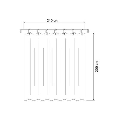 Штора для ванной IDDIS Base 200x240 см, Полиэстер, розовый (BG01P24i11)