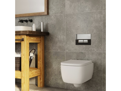 Клавиша смыва IDDIS Uniglass универсальная черное стекло 010 (UNG10GBi77)