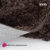 Коврик для ванной комнаты, 50x80, микрофибра, темно-коричневый, IDDIS, BSQS08Mi12