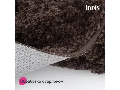 Коврик для ванной комнаты, 50x80, микрофибра, темно-коричневый, IDDIS, BSQS08Mi12