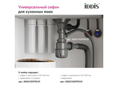 Мойка IDDIS Бэйсик (Basic) нерж. cталь, сатин, D510 (BAS51S1i77)