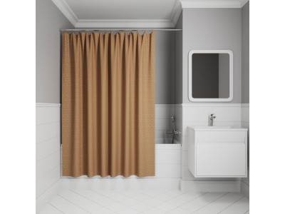 Штора для ванной IDDIS Base 200x240 см, Полиэстер, коричневый (BG04P24i11)
