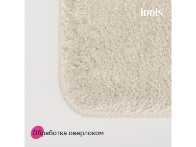 Коврик для ванной комнаты с вырезом, 50х50, микрофибра, бежевый, IDDIS, BTLT01Mi12