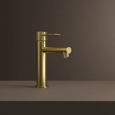 Смеситель для умывальника IDDIS Duna матовое золото (DUNMG00i01)