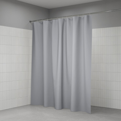 Штора для ванной IDDIS Промо (Promo) 200x240см, полиэтилен (PE), серый (P10PE24i11)