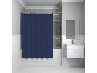 Штора IDDIS для ванной 200x180 см темно-синий PE (P05PE18i11)