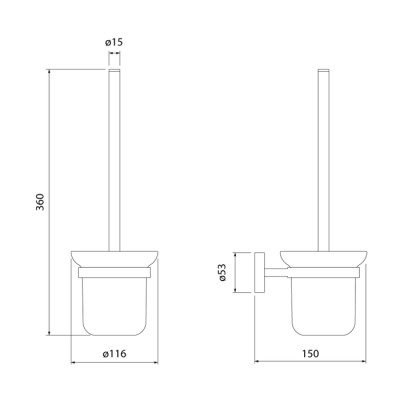 Ерш, черный матовый, матовое стекло, сплав металлов, Sena, IDDIS, SENSBG0i47