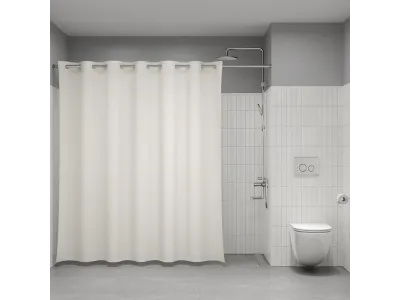 Штора для ванной IDDIS Бэйс (Base) 200x240 см, полиэстер, светло-бежевый (TL01P24i11)