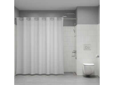 Штора для ванной IDDIS Бэйс (Base) 200x240 см, полиэстер, светло-серый (TL07P24i11)