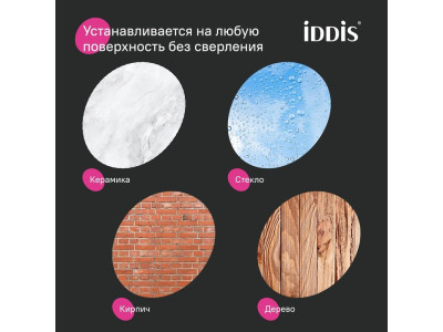 Карниз для ванной комнаты IDDIS Elegante 110-200 см, черный матовый (SRB0120i14)