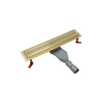 Лоток душевой IDDIS Perfex сифон 360, комбинированный затвор, перфорированная решетка, 500мм, золото (975B5MG20DZ)