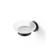 Мыльница, черный матовый, матовое стекло, сплав металлов, Sena, IDDIS, SENSBG0i42