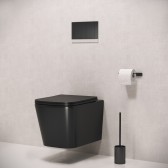 Смывная клавиша IDDIS Unifix, черная матовая
