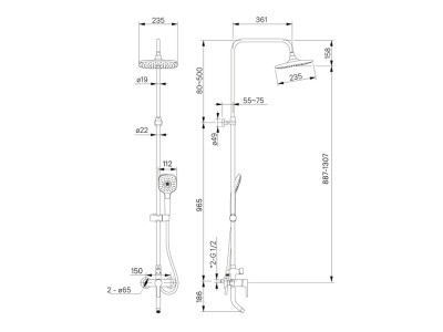 Смеситель для ванны IDDIS Sena (SENSB3Fi06)