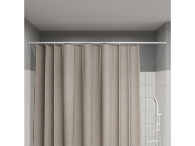 Карниз для ванной комнаты, 110-200 см, белый матовый, Elegante, IDDIS, (RSW0120i14)