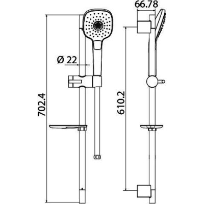 Душевой гарнитур IDDIS Sena (SEN3F70i16)