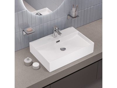 Умывальник накладной/подвесной, белый глянцевый, Bild, IDDIS, BILWS60i27