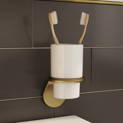 Подстаканник одинарный IDDIS Oldie, керамика, сплав металлов, бронза, (OLDBRC1i45)