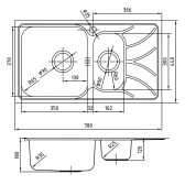 Мойка кухонная из нержавеющей стали IDDIS Arro (ARR78SXi77)