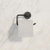 Держатель для туалетной бумаги без крышки, черный матовый, сплав металлов, Sena, IDDIS, SENSB00i43