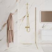 Лоток душевой IDDIS Perfex сифон 360, комбинированный затвор, перфорированная решетка, 500мм, золото (975B5MG20DZ)