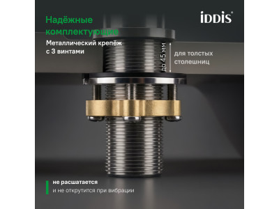 Cмеситель для умывальника IDDIS Эйгер (Aiger) белый матовый (AIGWT00i01)