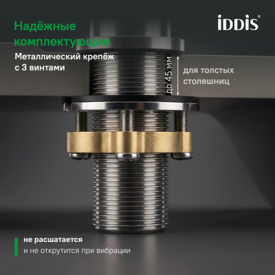 Cмеситель для умывальника IDDIS Эйгер (Aiger) белый матовый (AIGWT00i01)