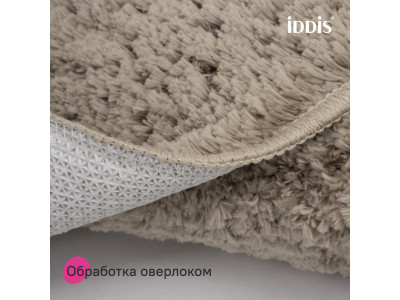 Коврик для ванной комнаты, 50x80, микрофибра, светло-коричневый, IDDIS, BSQS07Mi12