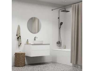 Душевая система с тропическим душем и изливом IDDIS Parker