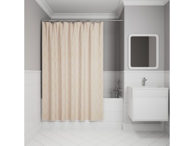 Штора для ванной IDDIS Base 200x180 см, Полиэстер, розовый (BG01P18i11)